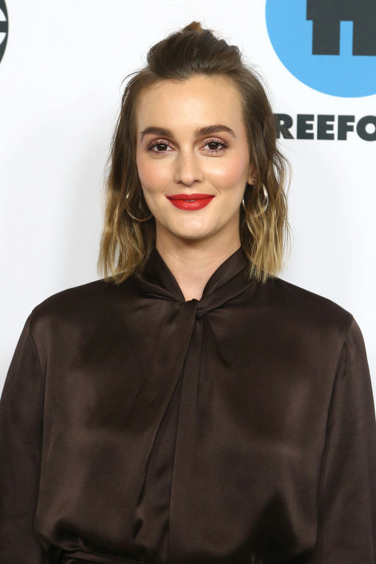 PASADENA, CALIFORNIA - FEBRUARY 05: Leighton Meester attends the Disney ABC Television Hosts TCA Win...