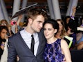 LOS ANGELES, USA - NOVEMBER 14: Robert Pattinson and Kristen Stewart at the Los Angeles Premiere of ...