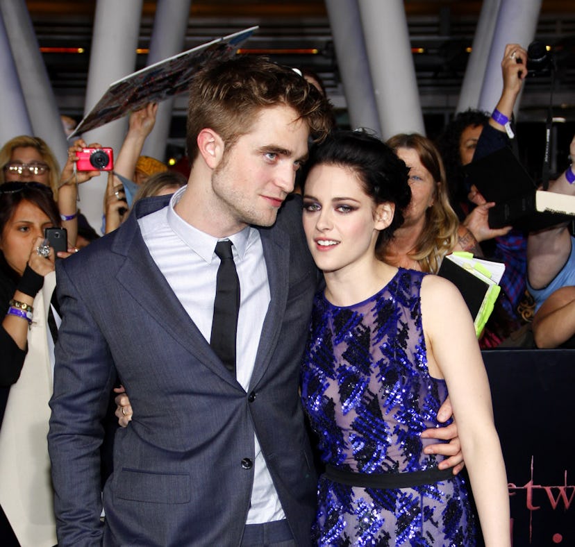 LOS ANGELES, USA - NOVEMBER 14: Robert Pattinson and Kristen Stewart at the Los Angeles Premiere of ...