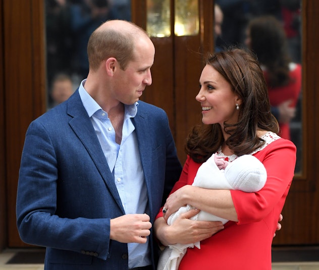 Kate Middleton and Prince William looked happy to welcome baby number three.