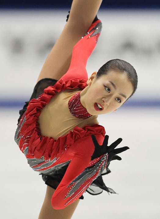 Japan's former world champion Mao Asada smiling during the free skating ahead of the 2010 Olympics.