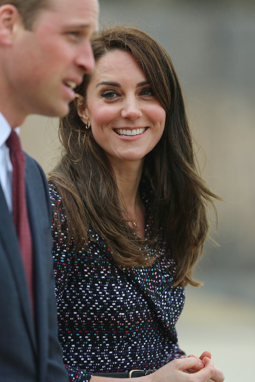 Kate Middleton looks at Prince William.