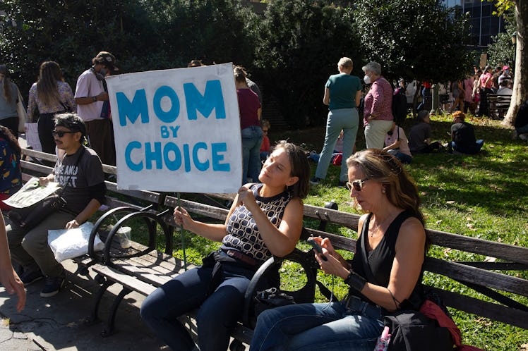 National demonstrations against a restrictive abortion law passed in Texas, several thousand New Yor...