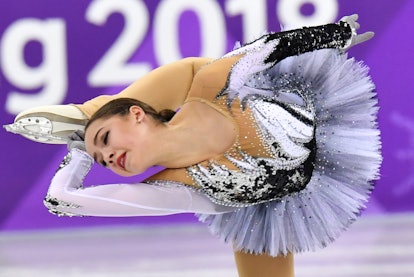 Russia's Alina Zagitova in action during the women's figure skating at the Olympics.