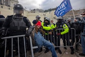 WASHINGTON, DC - JANUARY 06: Trump supporters clash with police and security forces as people try to...