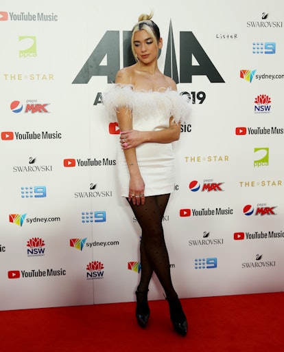 Dua Lipa with dual-tone, platinum and blonde hair for the 33rd Annual ARIA Awards 2019 at The Star o...