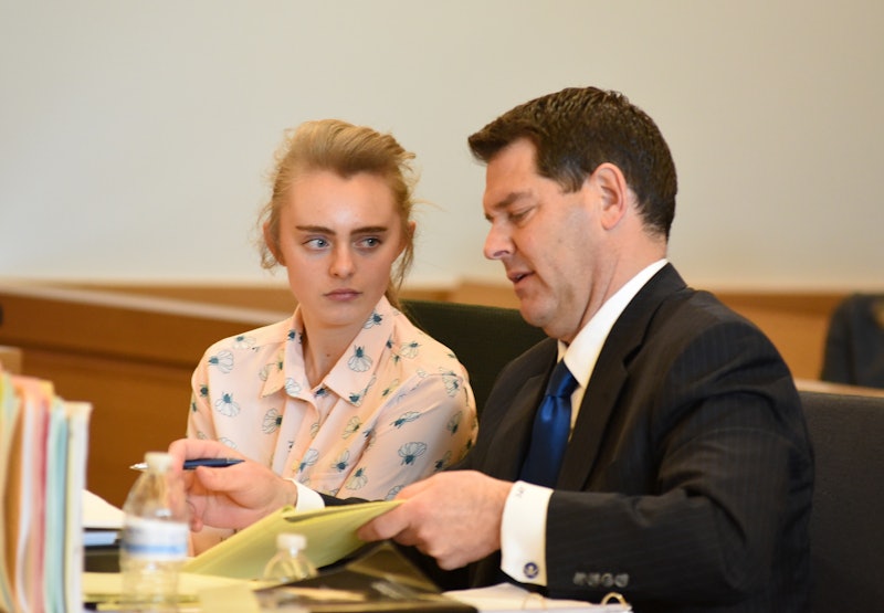 (Taunton, MA 03/21/17) Michelle Carter appears in Taunton Juvenile Court for a pre-trial hearing wit...