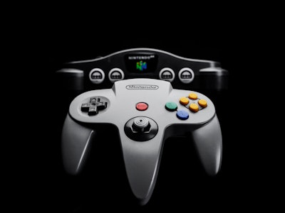 A Nintendo 64 video game console and controller (NUS-005), taken on June 22, 2016. (Photo by James S...