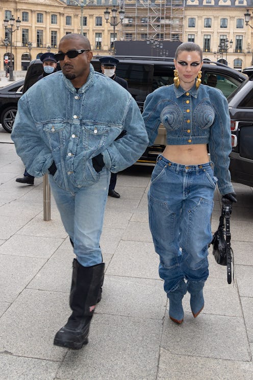 Still in the early days of their relationship, Kanye West and Julia Fox's matching denim outfits hav...