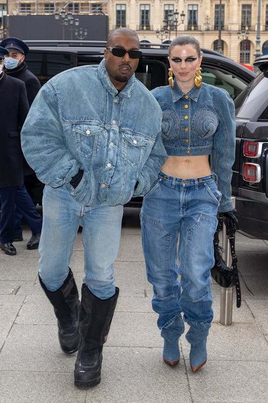 Kanye West and Julia Fox made their red carpet debut in matching denim outfits.
