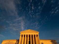 UNITED STATES - DECEMBER 7: Sunset light illuminates the U.S. Supreme Court building on Tuesday, Dec...