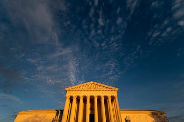 UNITED STATES - DECEMBER 7: Sunset light illuminates the U.S. Supreme Court building on Tuesday, Dec...
