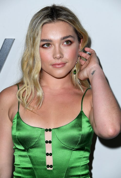 Florence Pugh blonde to brunette hair