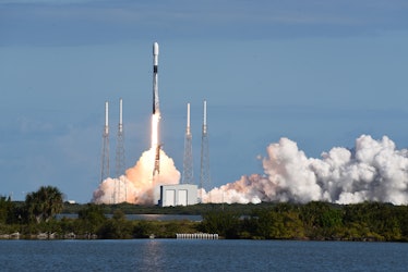 FLORIDA, USA - JANUARY 13: A Falcon 9 rocket carrying the Grizu-263A satellite for Turkey as part of...