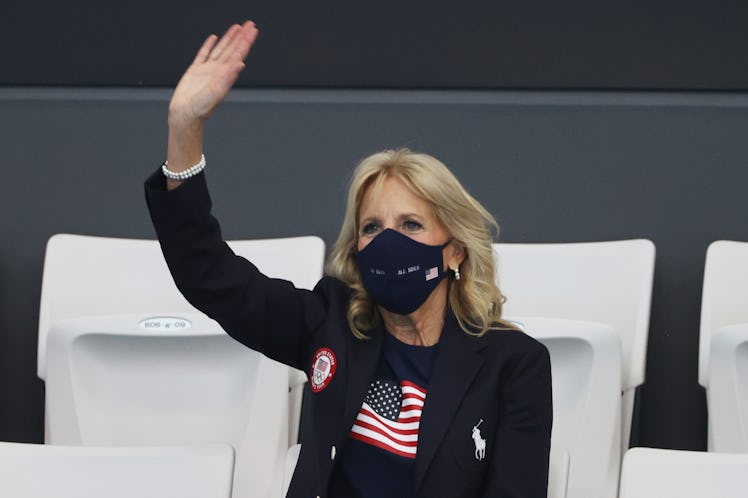 TOKYO, JAPAN - JULY 24: First Lady of the United States Jill Biden in attendance on day one of the T...