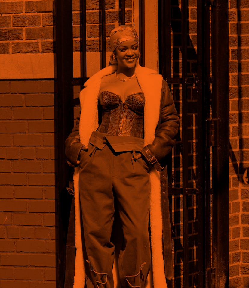 NEW YORK, NEW YORK - JULY 10: Rihanna is seen set for a music video on July 10, 2021 in New York Cit...