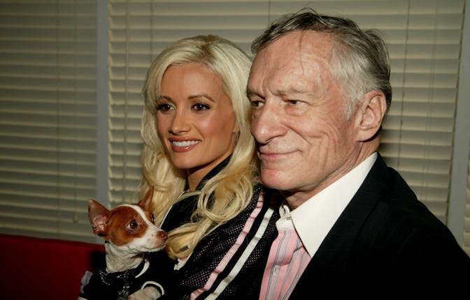 NEW YORK, NY - JULY 19: Holly Madison and Hugh Hefner attend Animal Fair's Sixth Annual "Paws for St...
