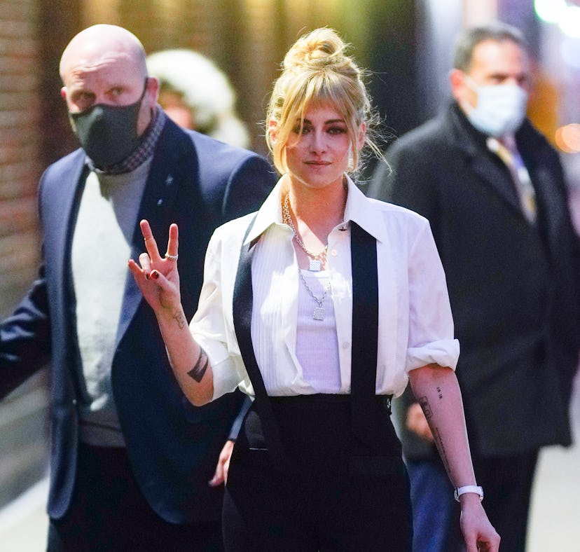 Kristen Stewart said she might just go elope with her fiancée this weekend because wedding planning ...