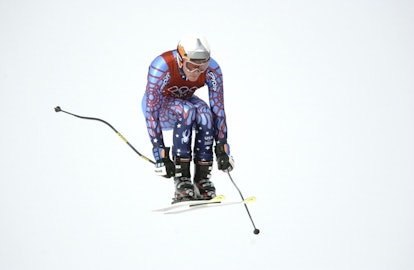 Salt Lake City, Downhill Alpine Bode Miller (Usa) During The 2002 Olympic Winter Games Men'S Downhil...