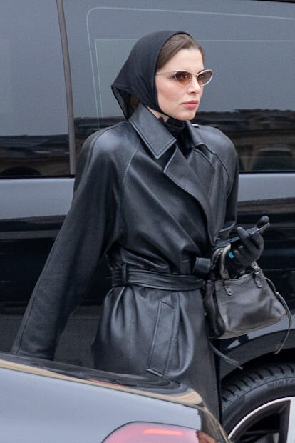 PARIS, FRANCE - JANUARY 25: Julia Fox is seen on January 25, 2022 in Paris, France. (Photo by Marc P...