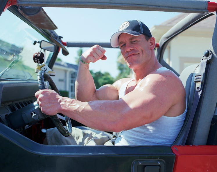 WWE superstar, John Cena at his home on August 17, 2005 in Land O' Lakes, Florida.  (Photo by Gregor...