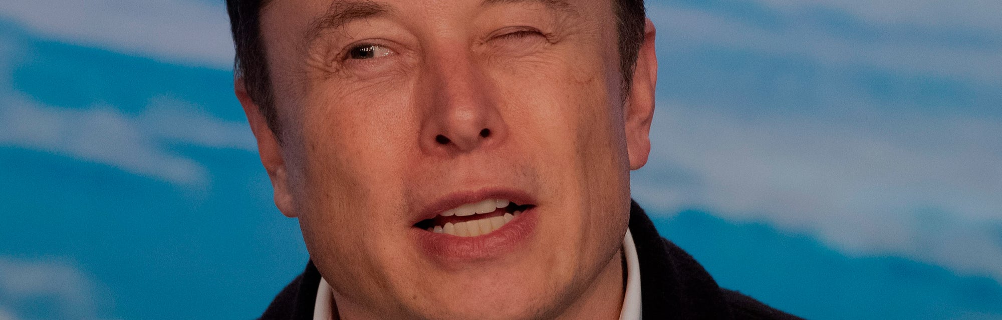 SpaceX chief Elon Musk speaks during a press conference after the launch of SpaceX Crew Dragon Demo ...