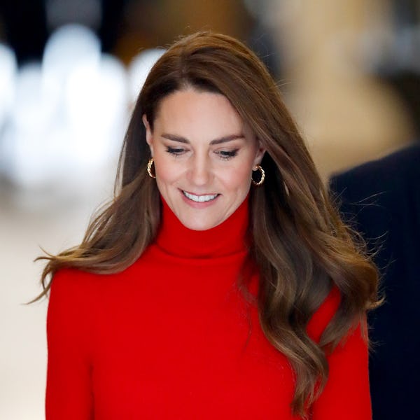 Kate Middleton wears ASOS Design gold hoop earrings.