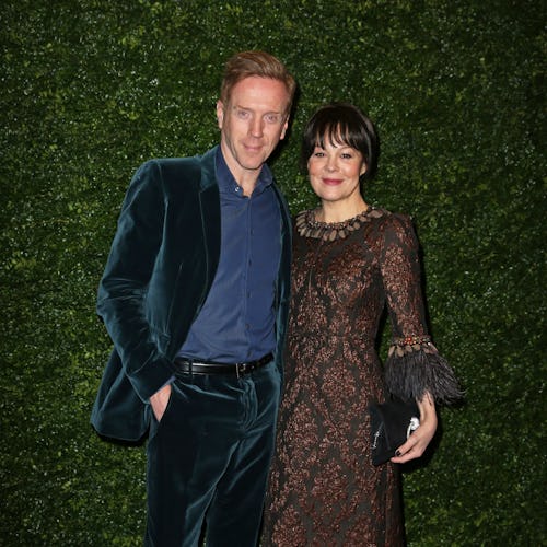 Damian Lewis and Helen McCrory arriving at the Charles Finch and Chanel pre-Bafta party at 5 Hertfor…