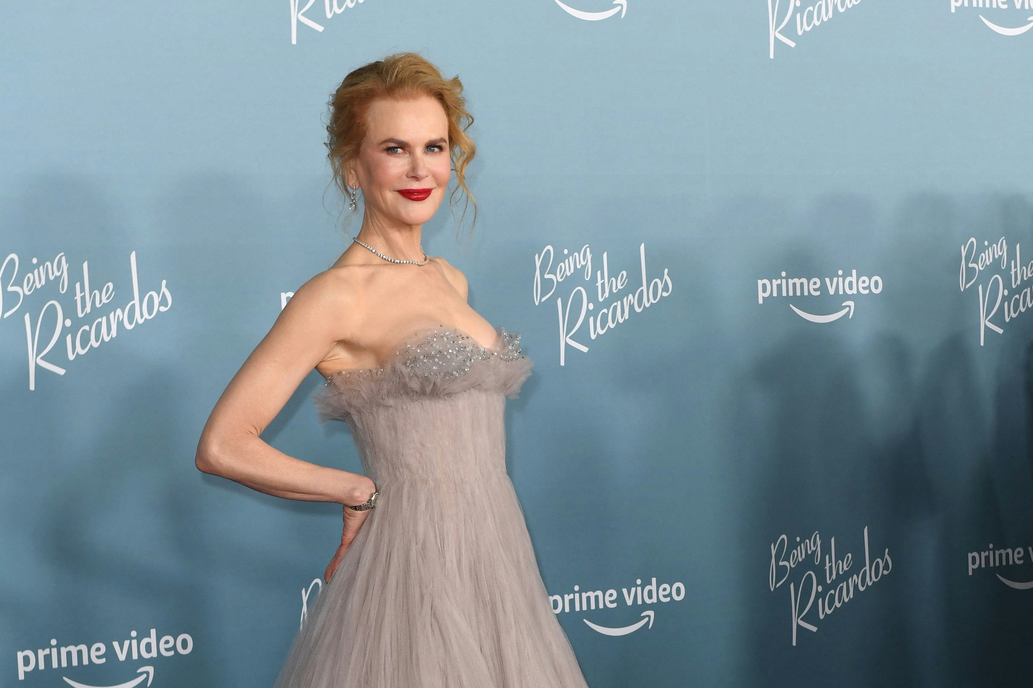 Australian actress Nicole Kidman arrives for the premiere of "Being The Ricardos" at the Academy Mus...