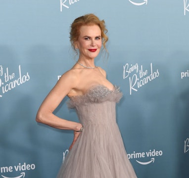 Australian actress Nicole Kidman arrives for the premiere of "Being The Ricardos" at the Academy Mus...
