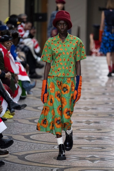PARIS, FRANCE - JANUARY 23: A model walks the runway during the Kenzo Ready to Wear Fall/Winter 2022...
