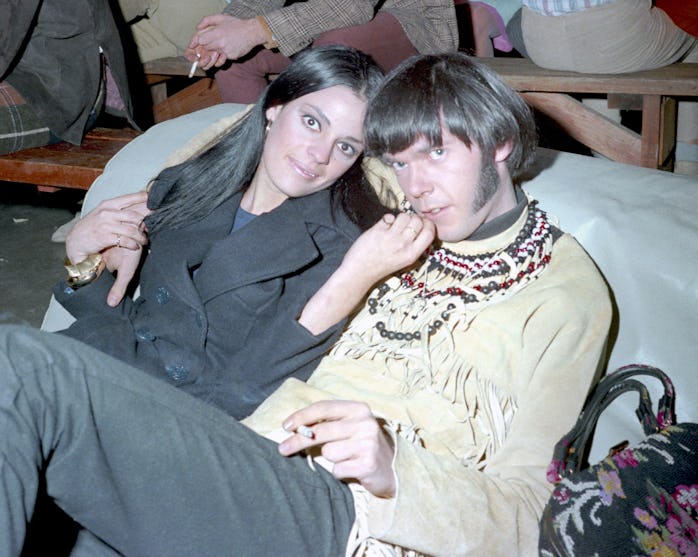 LOS ANGELES 1966: Singer/Songwriter Neil Young of the group Buffalo Springfield poses for a portrait...