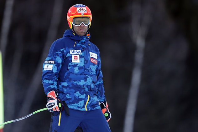 Steve Nyman is competing in alpine skiing.