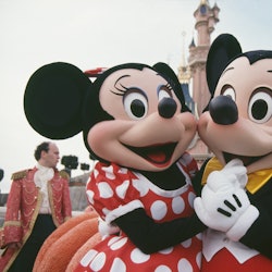 Les personnages Disney: Minnie Mouse et Mickey Mouse. (Photo by David Niviere/Kipa/Sygma via Getty I...