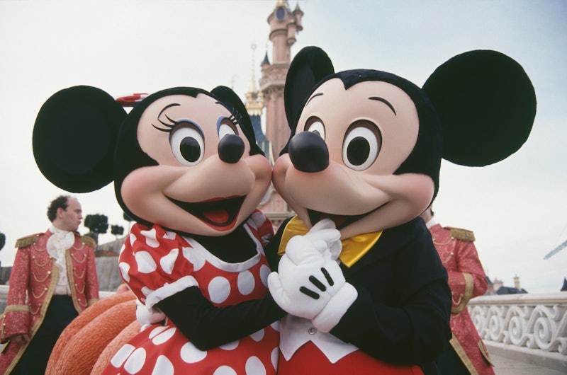 Les personnages Disney: Minnie Mouse et Mickey Mouse. (Photo by David Niviere/Kipa/Sygma via Getty I...
