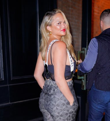 NEW YORK, NEW YORK - OCTOBER 27: Chrissy Teigen is seen on October 27, 2021 in New York City. (Photo...
