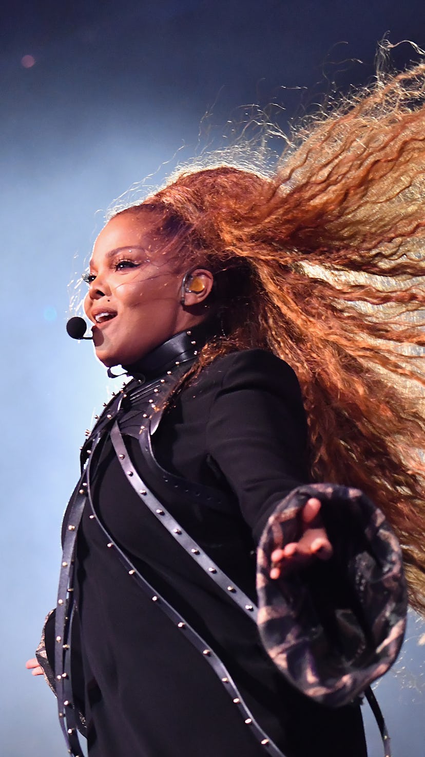 BILBAO, SPAIN - NOVEMBER 04:  Janet Jackson performs on stage during the MTV EMAs 2018 on November 4...