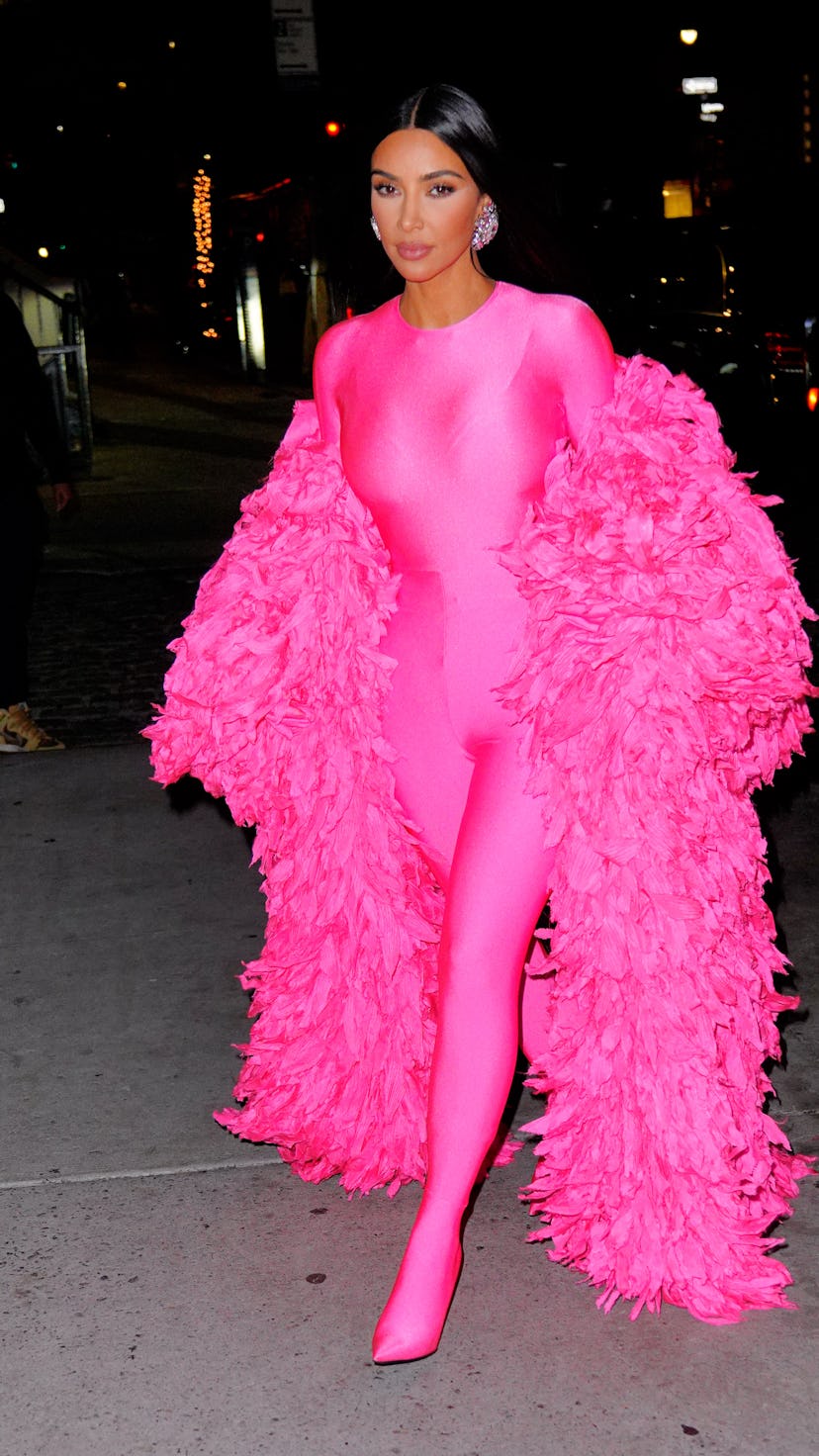 NEW YORK, NEW YORK - OCTOBER 10: Kim Kardashian arrives at the afterparty for "Saturday Night Live" ...