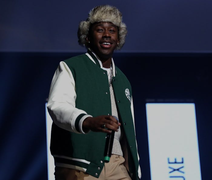 LONDON, ENGLAND - DECEMBER 02: Tyler the Creator on stage during The Fashion Awards 2019 held at Roy...