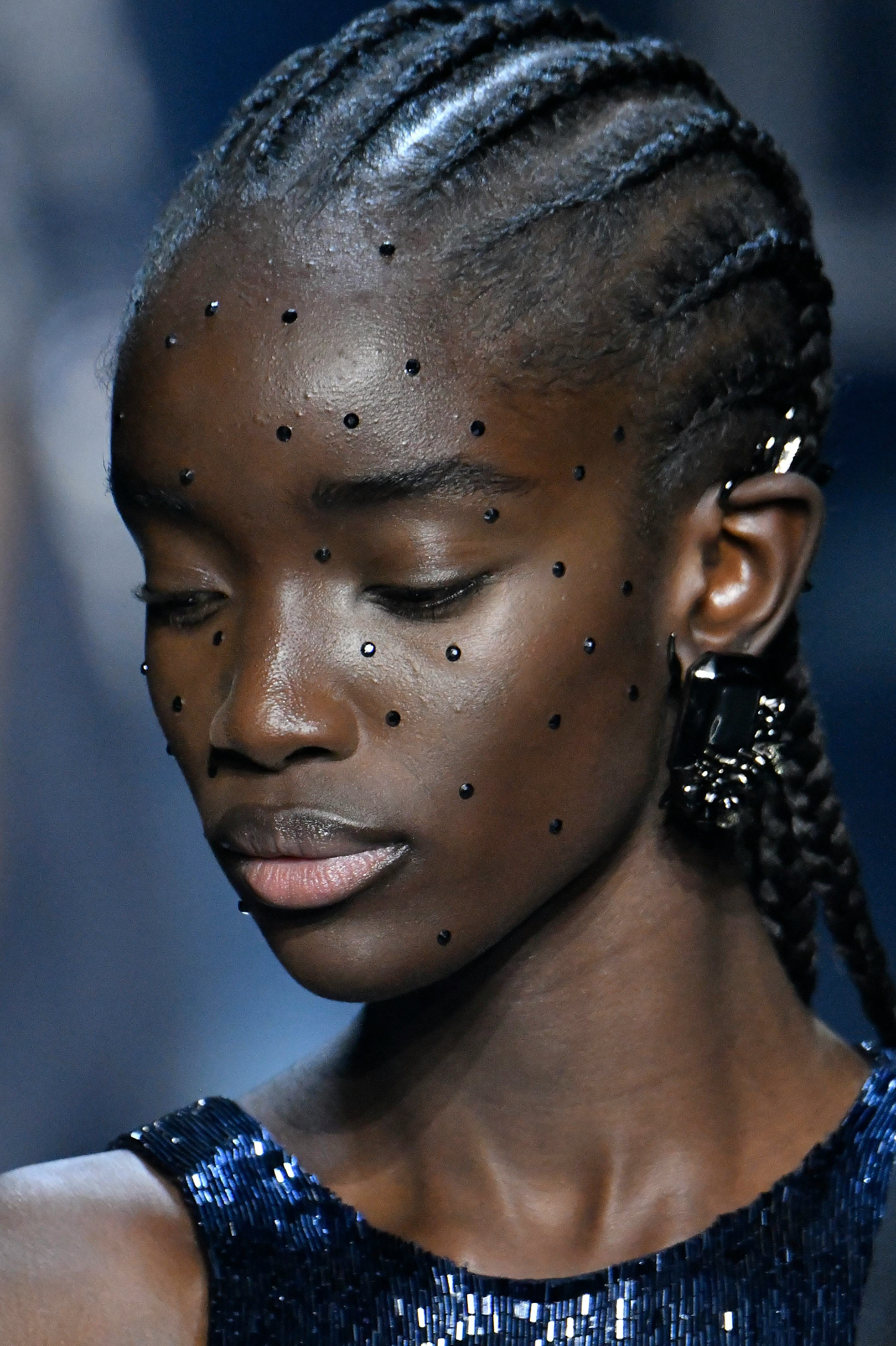 PARIS, FRANCE - JANUARY 27: A model walks the runway during the Fendi Couture Haute Couture Spring/S...