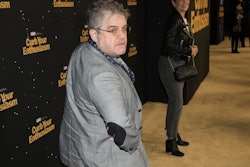 LOS ANGELES, CALIFORNIA - OCTOBER 19: (L-R) Patton Oswalt and Meredith Salenger attend HBO's "Curb Y...