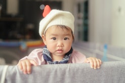 baby girl with hat on