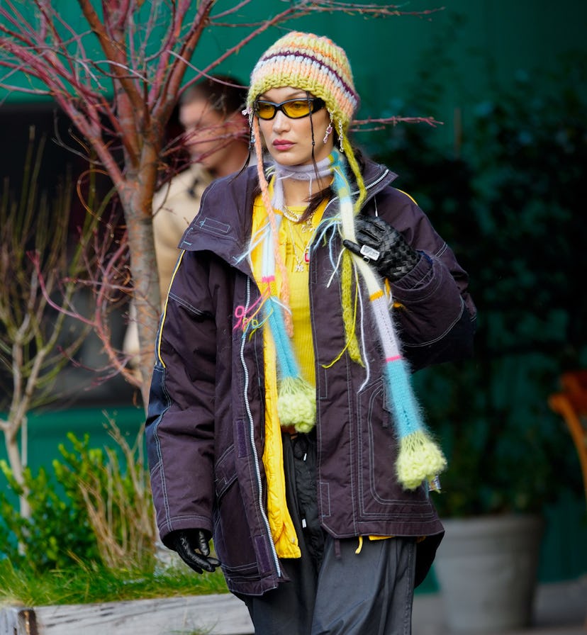 NEW YORK, NEW YORK - DECEMBER 30: Bella Hadid is seen on December 30, 2021 in New York City. (Photo ...