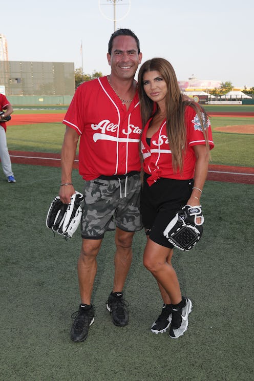 NEW YORK, NEW YORK - AUGUST 12: Luis Ruelas and Teresa Giudice of The Real Housewives of New Jersey ...