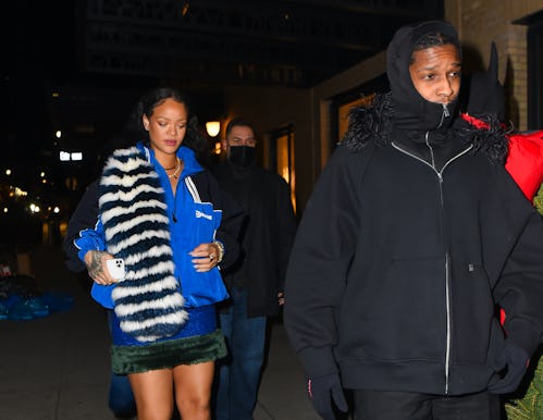 NEW YORK, NEW YORK - JANUARY 27: Rihanna and A$AP Rocky are seen on January 27, 2022 in New York Cit...