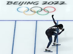 Erin Jackson of USA in action during a training session at the Olympics is something you'd document ...