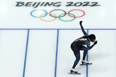 Erin Jackson of USA in action during a training session at the Olympics is something you'd document ...