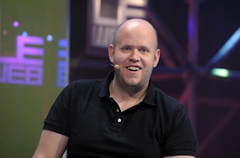 Swedish Daniel Ek, co-founder and CEO of music streaming service Spotify talks at  LeWeb 11 event in...