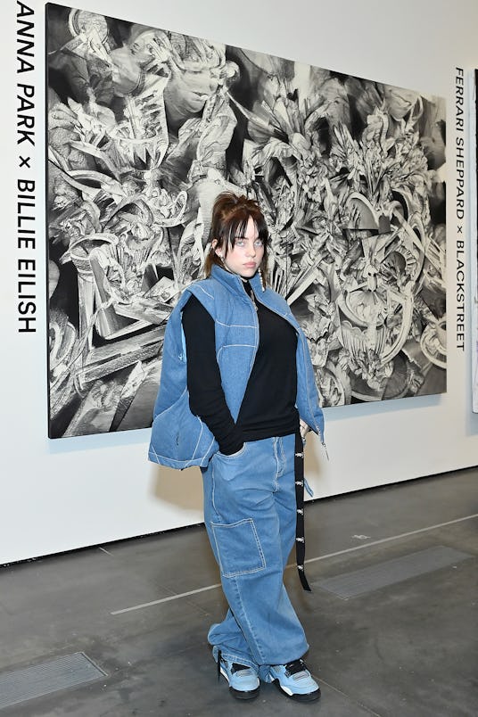 LOS ANGELES, CALIFORNIA - JANUARY 26: (L-R) Billie Eilish attends the “Artists Inspired by Music: In...