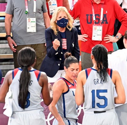 US First Lady Jill Biden congratulates US women 3x3 basketball team.